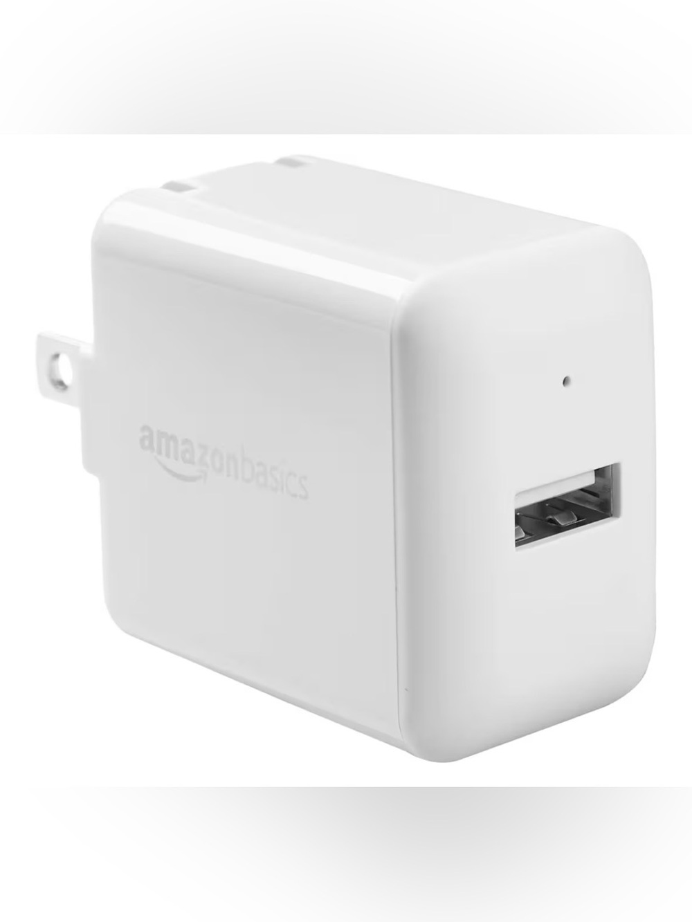 Amazon Basics 12W One Port USB-A Wall Charger (2.4A)